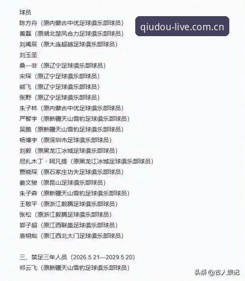 斗球体育赛事 中国足协第三批禁足名单全面解析:从斗球体育平台视角看足球反腐风暴的深度影响